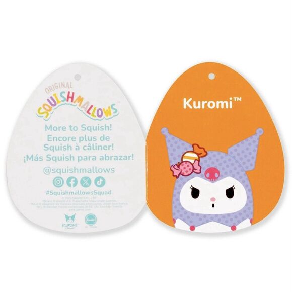 Squishmallow Hello Kitty Kuromi Witch Skull Halloween Plush 8" Brand NEW! 2025 - Picture 10 of 12